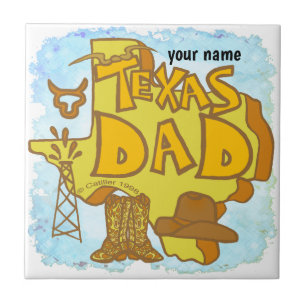 Texas Dad Ceramic Tile