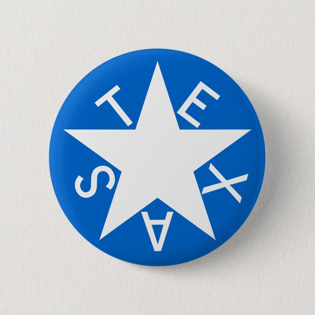 Texas De Zavala Flag Pen 6 Cm Round Badge (Front)