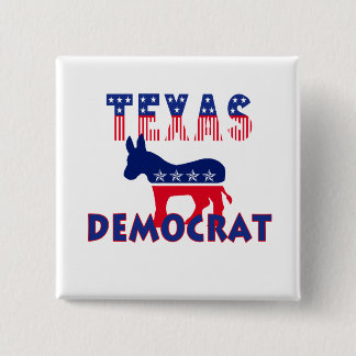 Texas Democrat 15 Cm Square Badge