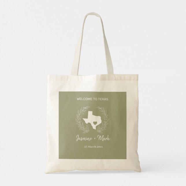 Texas Destination Wedding Welcome    Tote Bag (Back)