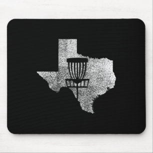 Texas Disc Golf State With Sket Distressed Graphic Mouse Pad