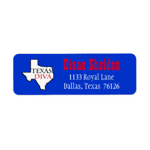 Texas Diva Return Address Label