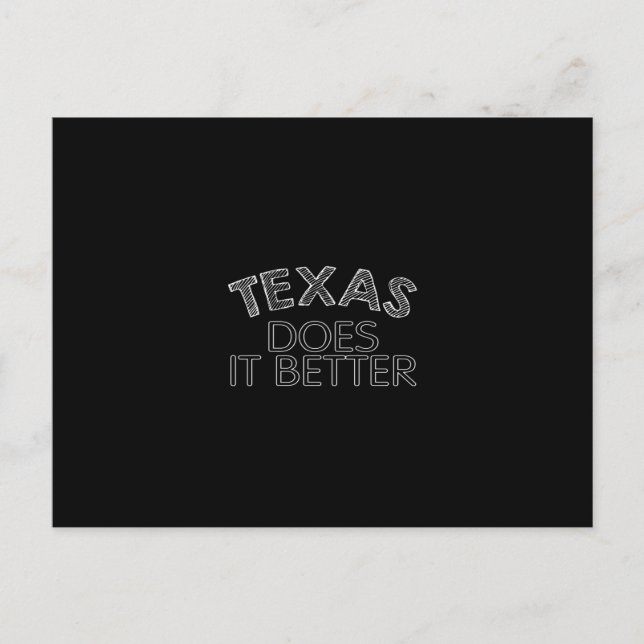 Texas Does it Better Postcard (Front)