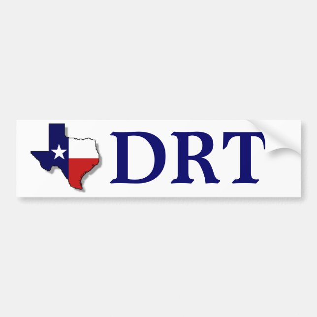 TEXAS DRT - NAVY BUMPER STICKER (Front)