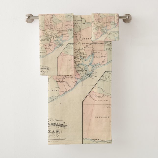 Texas, Eastern Portion Bath Towel Set (Insitu)