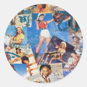 Texas Eclectic : Cowgirl Collection No. 1 Classic Round Sticker