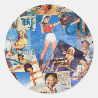 Texas Eclectic : Cowgirl Collection No. 1 Classic Round Sticker
