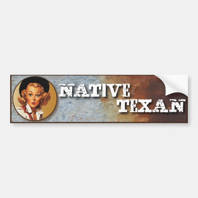 Texas Eclectic : Native Texan! Bumper Sticker (Front)