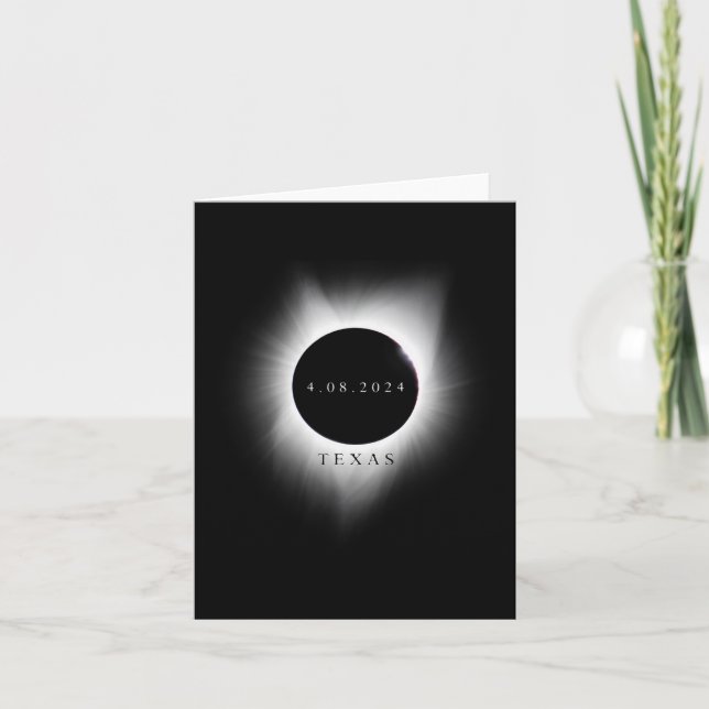 Texas Eclipse 4.08.24 Total Solar Eclipse 2024 Tex Card (Front)