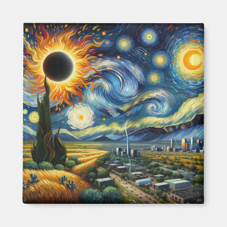 Texas Eclipse Magnet