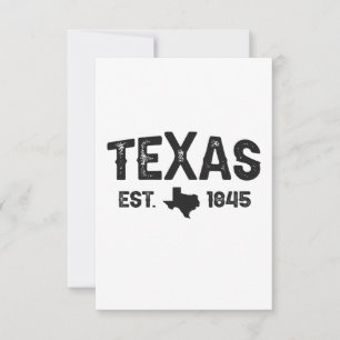 Texas Est 1845 American State Patriotic Gift  Thank You Card