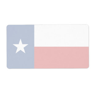 Texas Faint Flag Shipping Label