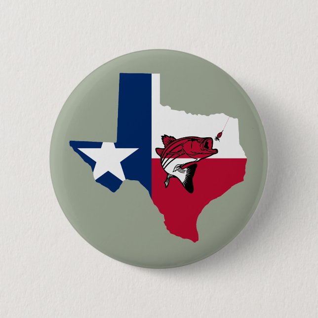Texas Fishing 6 Cm Round Badge (Front)