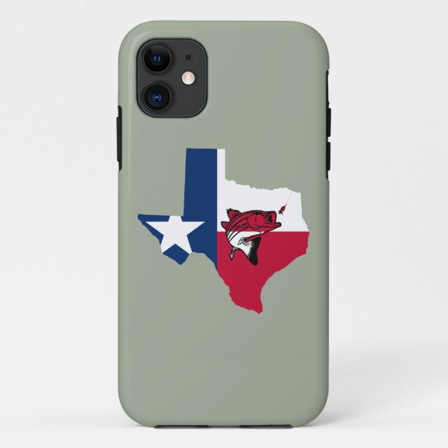 Texas Fishing Case-Mate iPhone Case (Back)