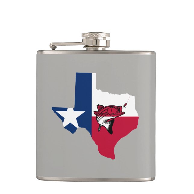 Texas Fishing Hip Flask (Front)