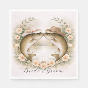 Texas Fishing Wedding  Napkin