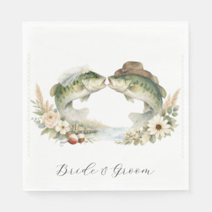 Texas Fishing Wedding Napkin