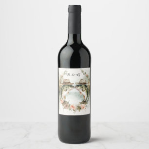 Texas Fishing Wedding Wine Label