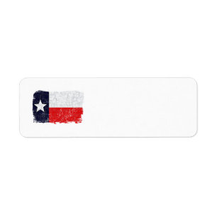 TEXAS FLAG AGED Address Label Return Address Label