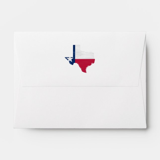 Texas flag and map envelope (Back (Top Flap))