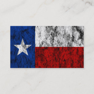 texas flag business card
