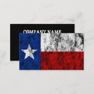 texas flag business card