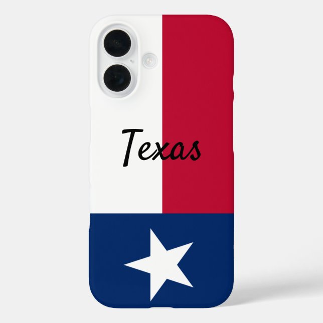 Texas flag cell Iphone 16 case cover (Back)