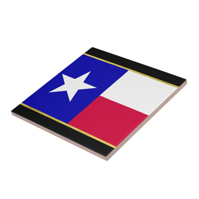 Texas flag ceramic tile (Side)