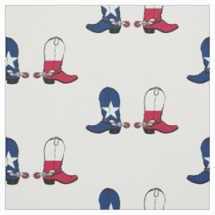 Texas Flag Cowboy Boots 2 Any Colour Background Fabric