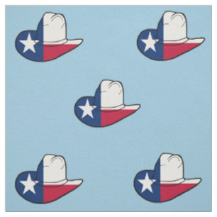Texas Flag Cowboy Hat Fabric ANY COLOR BACk 9"