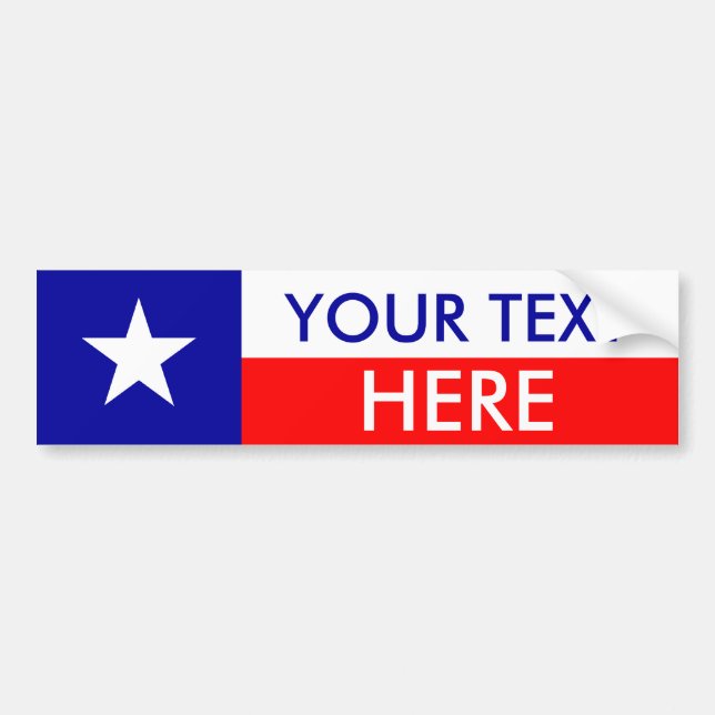 Texas Flag: Create Your Own Bumper Sticker (Front)