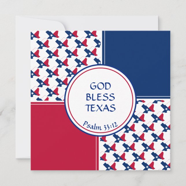 TEXAS FLAG Custom Birthday Greeting Holiday Card (Front)