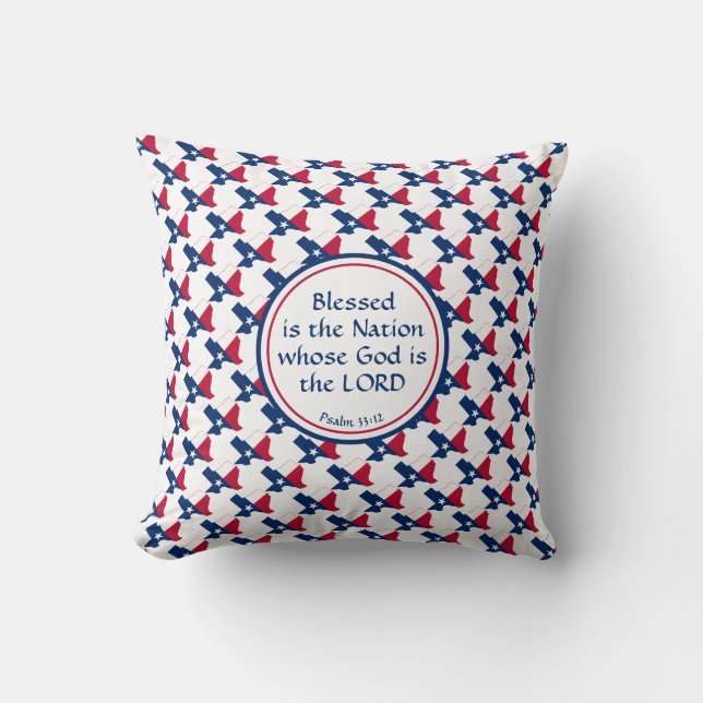 TEXAS Flag Custom Scripture Cushion (Front)
