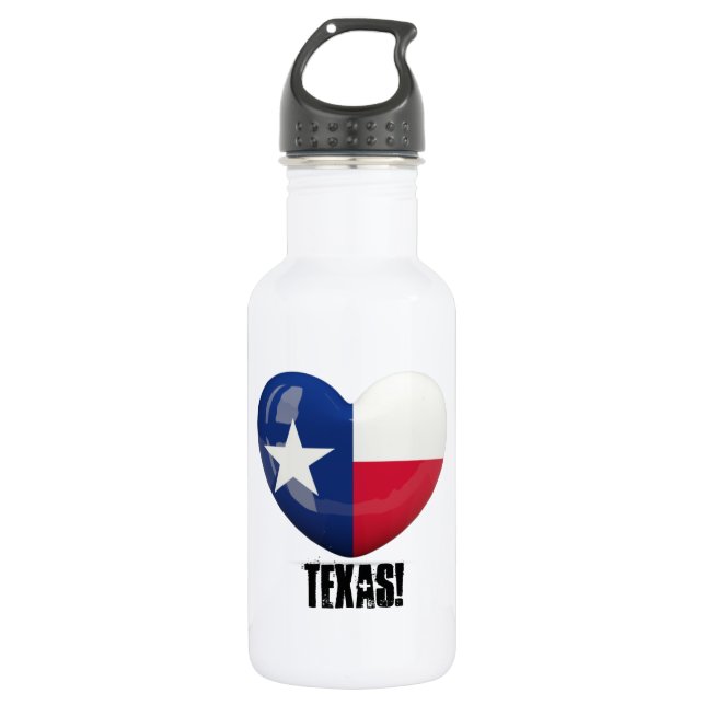 Texas Flag Cutout 532 Ml Water Bottle (Front)
