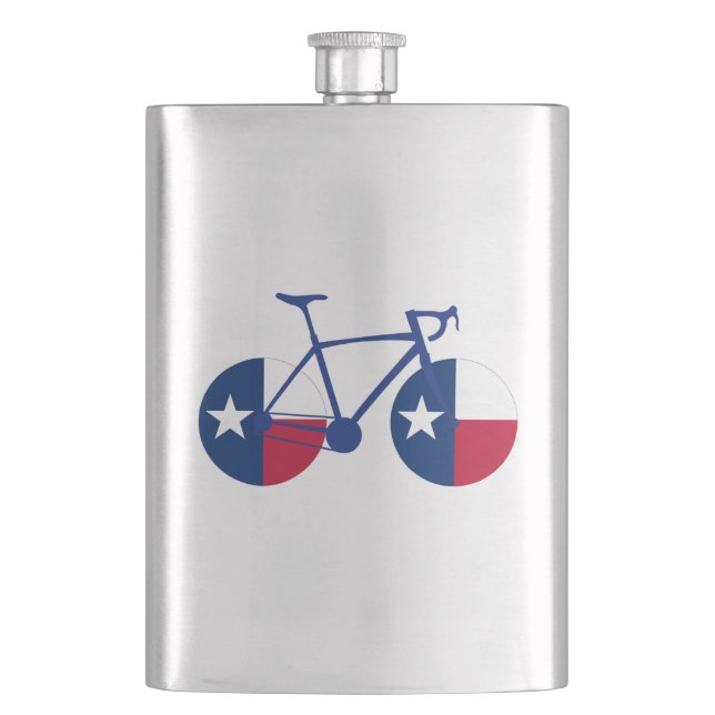 Texas Flag Cycling Hip Flask (Front)