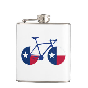 Texas Flag Cycling Hip Flask
