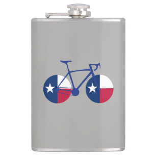 Texas Flag Cycling Hip Flask