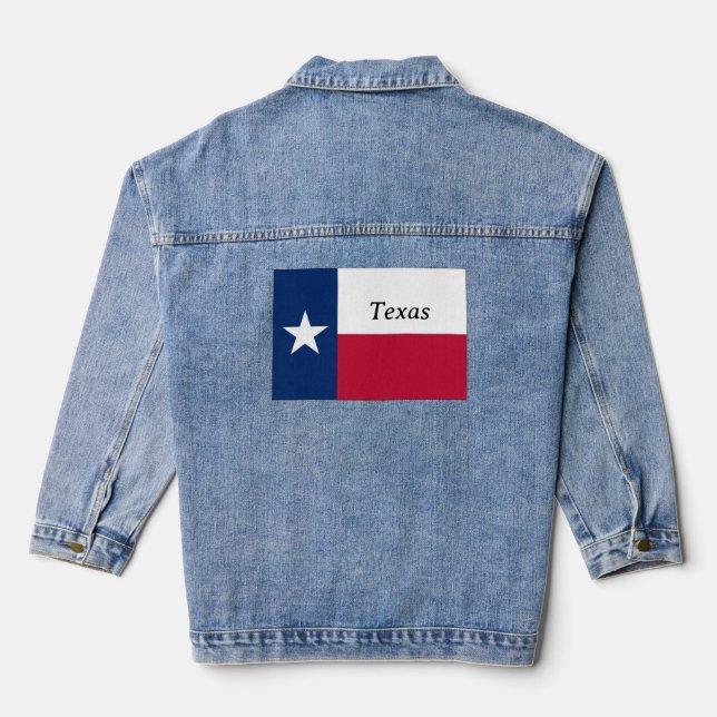 Texas flag Denim Jacket (Back)