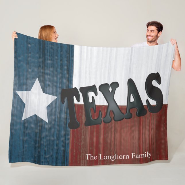 Texas Flag Design Fleece Blanket (In Situ)