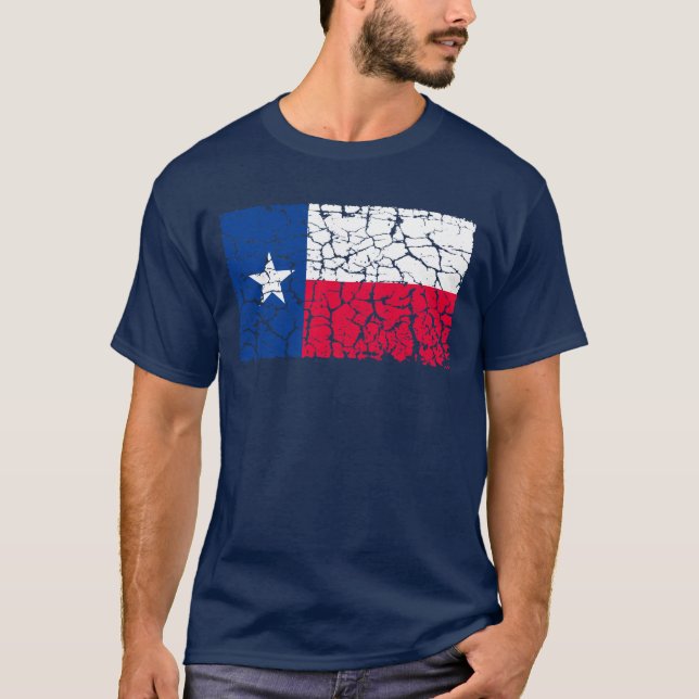 Texas Flag, Distressed T-Shirt (Front)