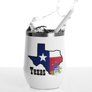 Texas Flag & Flower Bluebonnet with Custom Name