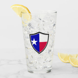 Texas flag glass