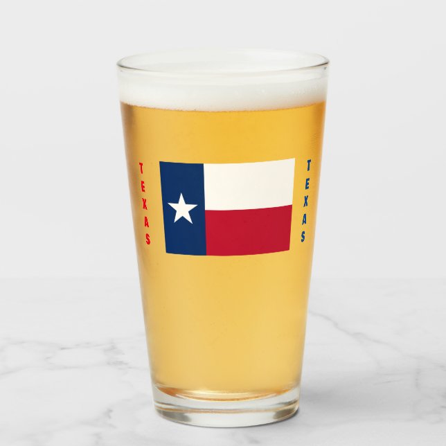 TEXAS FLAG GLASS (Front Filled)