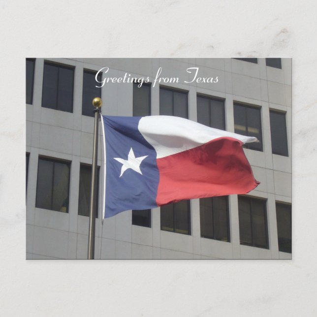texas flag greetings postcard (Front)