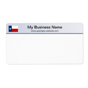 Texas Flag Header Shipping Label