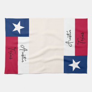 Texas flag kitchen towel