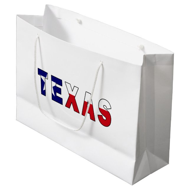 Texas Flag Large Gift Bag (Front Angled)