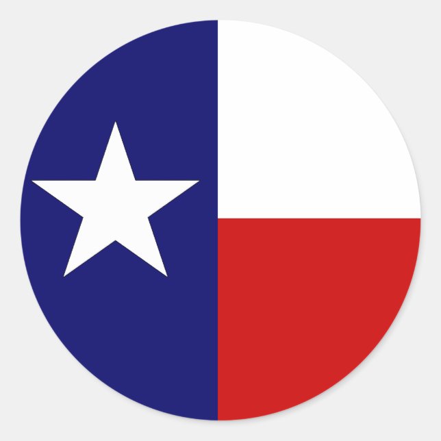 Texas Flag Lone Star State Travel Circle sticker (Front)