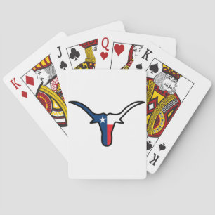 Texas Flag Longhorn Playing Cards