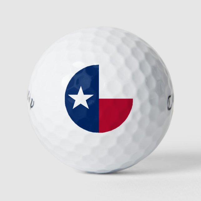 Texas Flag: Longhorns, The Texan Lone Star State Golf Balls (Front)